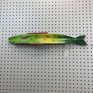 Nautical Palm‎ Frond Art 23 Inch Yellow Green Hand painted Jupiter Florida